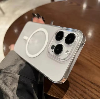 Anti Yellow Magsafe Transparent Clear Case (CRYSTAL CLEAR) + HD Tempered Glass + Stickypod