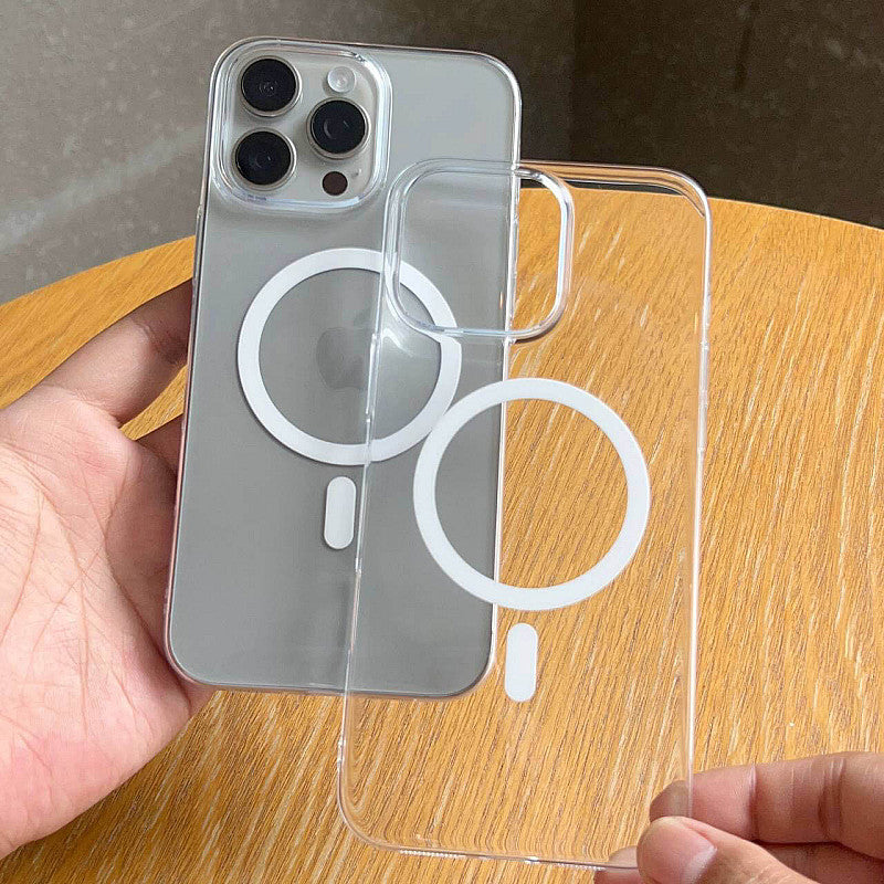 Anti Yellow Magsafe Transparent Clear Case (CRYSTAL CLEAR) + HD Tempered Glass + Stickypod