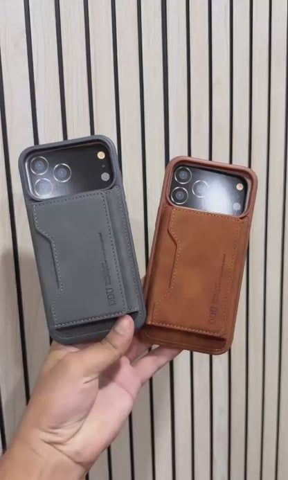 PREMIUM PU LETHER MAGSAFE CASE WITH MAGSAFE CARD HOLDER WALLET